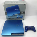 Playstation 3 Slim Azul Edição Splash Bluer 320gb Completo + 1 Controle + 3 Jogos